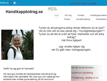 Tablet Screenshot of handikappbidrag.se
